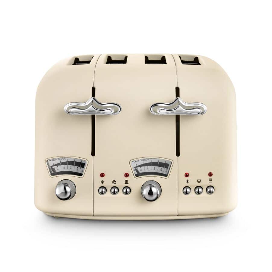 DeLONGHI Argento Flora 4 Slice Toaster - Beige - Image 2