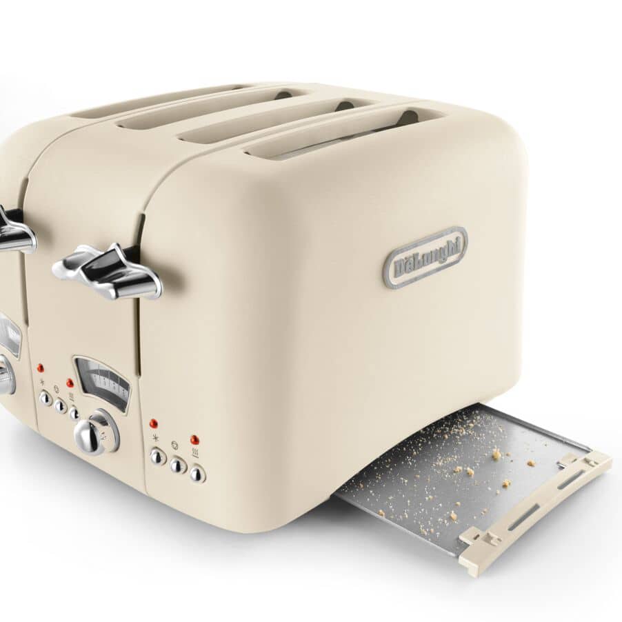 DeLONGHI Argento Flora 4 Slice Toaster - Beige - Image 3