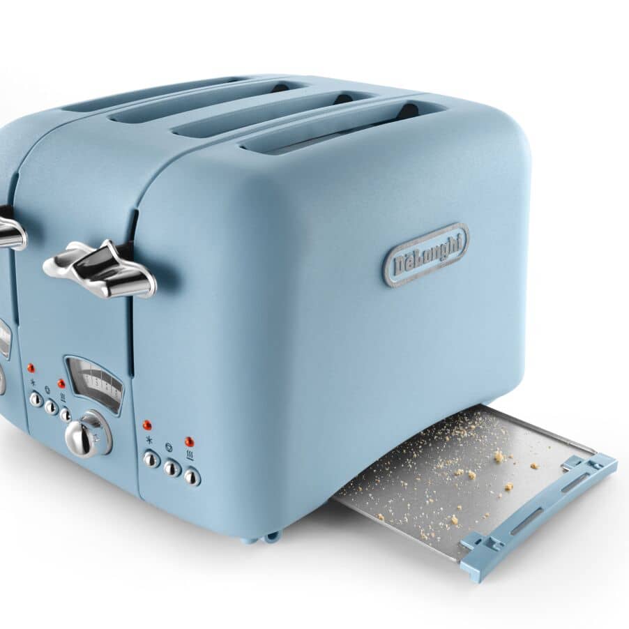 DeLONGHI Argento Flora 4 Slice Toaster - Blue - Image 3