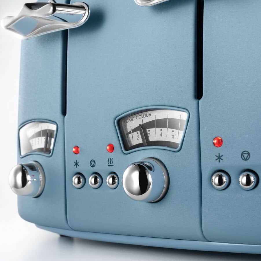 DeLONGHI Argento Flora 4 Slice Toaster - Blue - Image 4