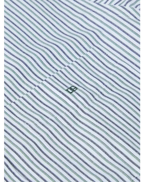 DG'S DRIFTER Casual Short Sleeve Shirt - Green and White - Image 3