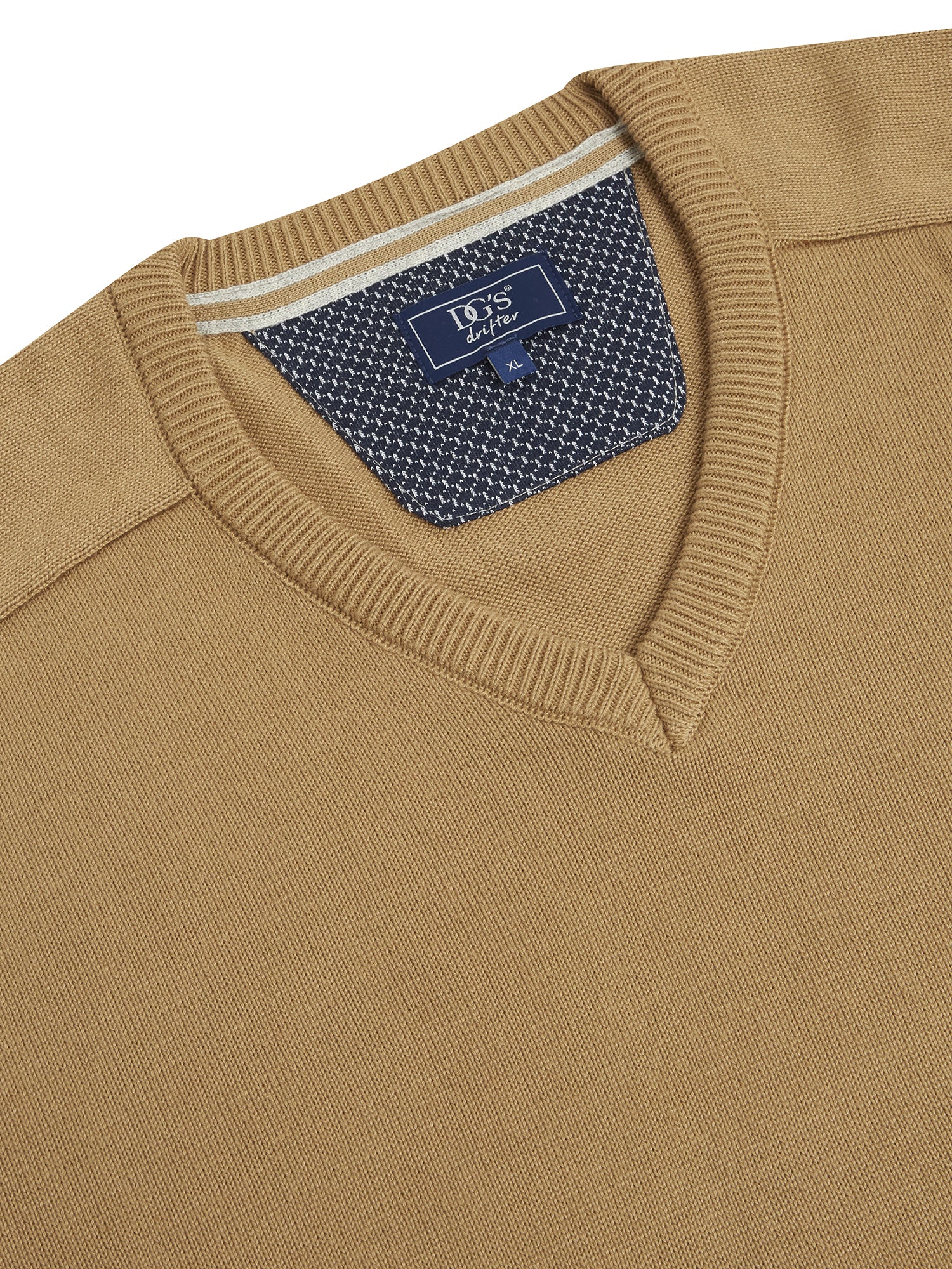 DG'S DRIFTER Men's V-Neck Jumper - Biscuit - Image 2