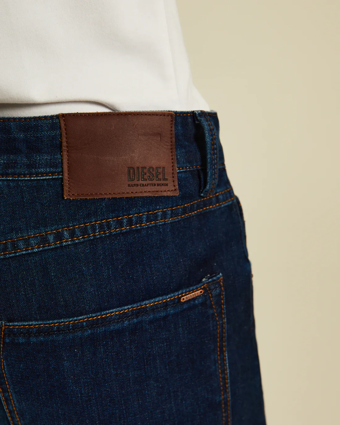 DIESEL : Holden Tapered Blue Wash Jeans - Image 4