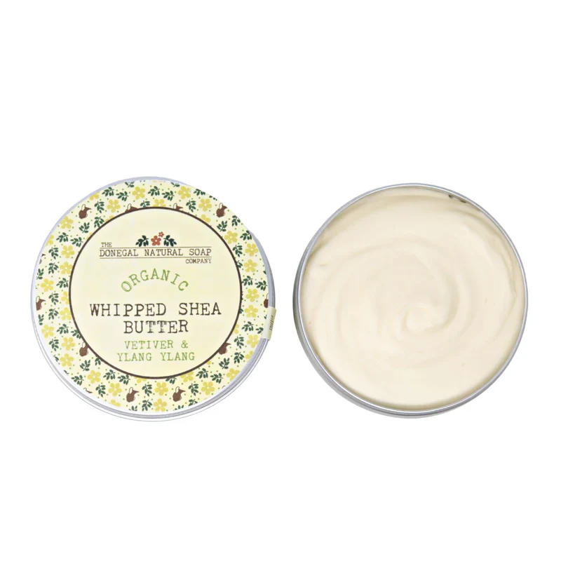 DONEGAL NATURAL SOAP Vetiver & Ylang Ylang Organic Whipped Shea Body Butter - 120g - Image 3