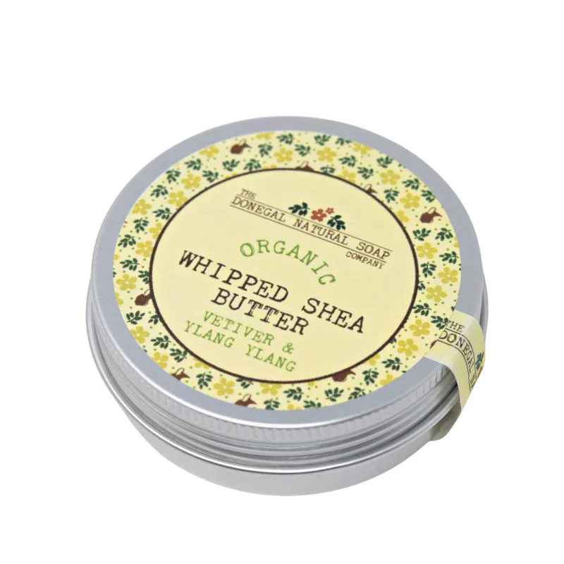 DONEGAL NATURAL SOAP Vetiver & Ylang Ylang Organic Whipped Shea Body Butter - 120g - Image 4