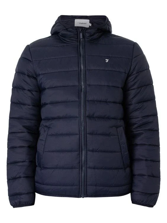 FARAH Delano Waded Jacket - Navy