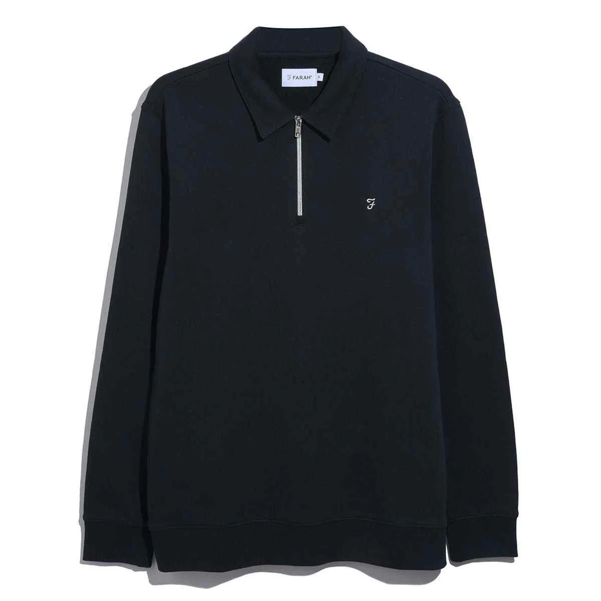 FARAH Classic Jude 1/4 Zip Polo - Navy