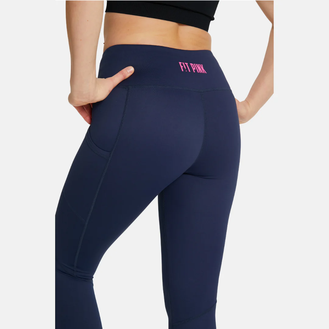 FIT PINK Elevate Full Length Gym Leggings - Navy - Image 7