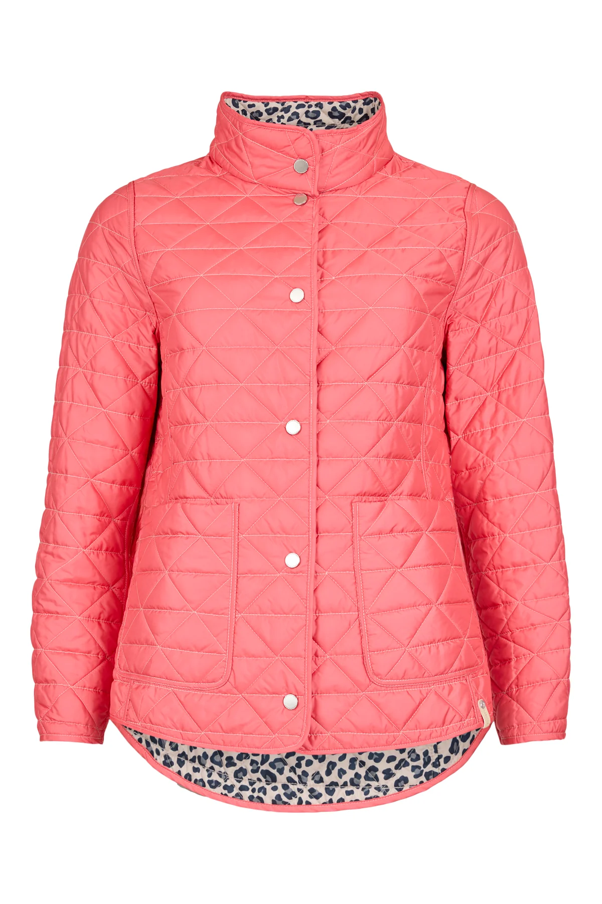 FRANDSEN Reversible Leopard Jacket - Coral - Image 5