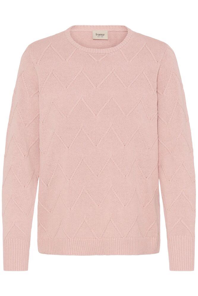 FRANSA Nanni Zig Zag Jumper - Pink - Image 5