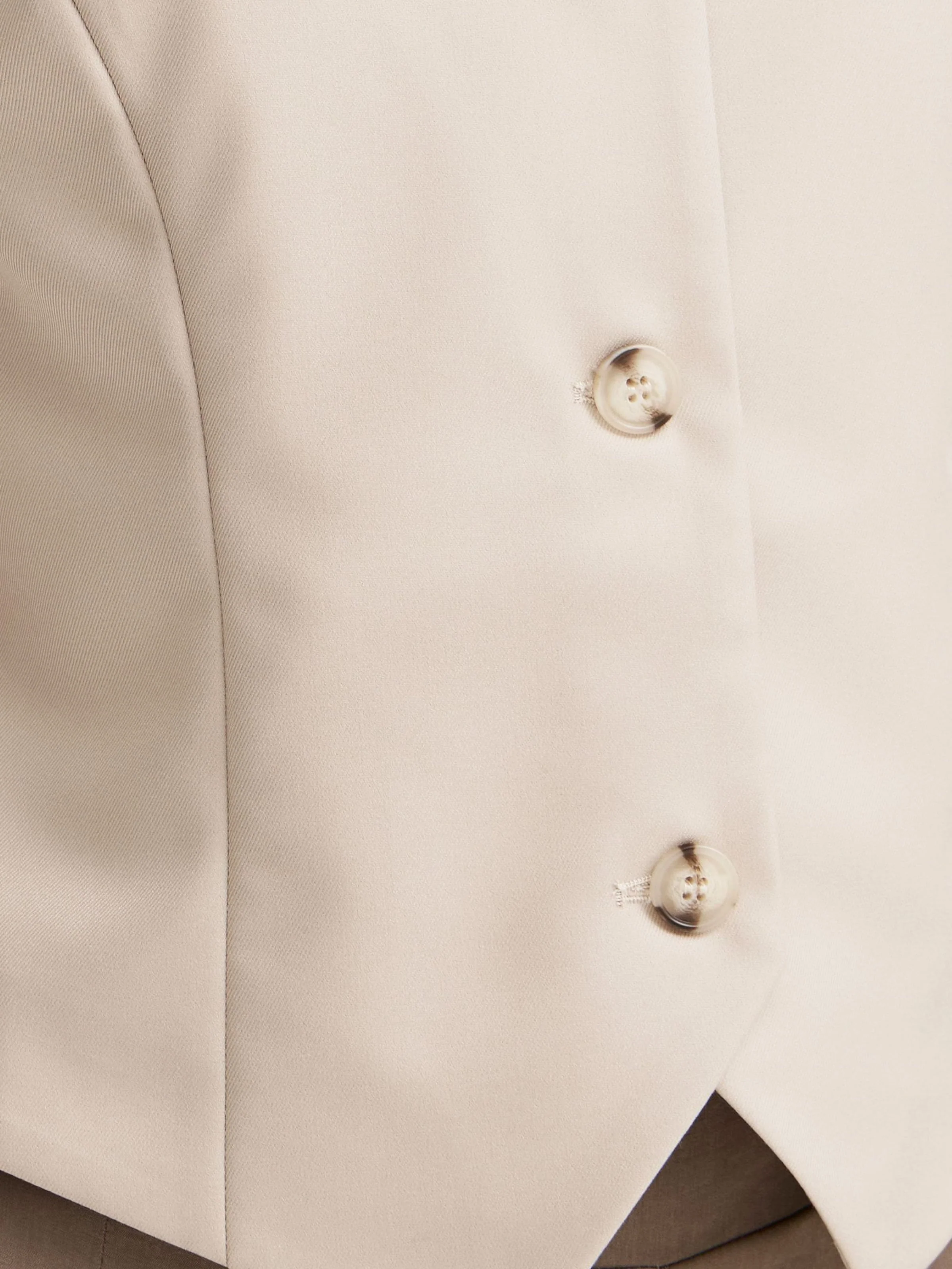 FRANSA Abigail V-Neck Waistcoat - Natural - Image 4