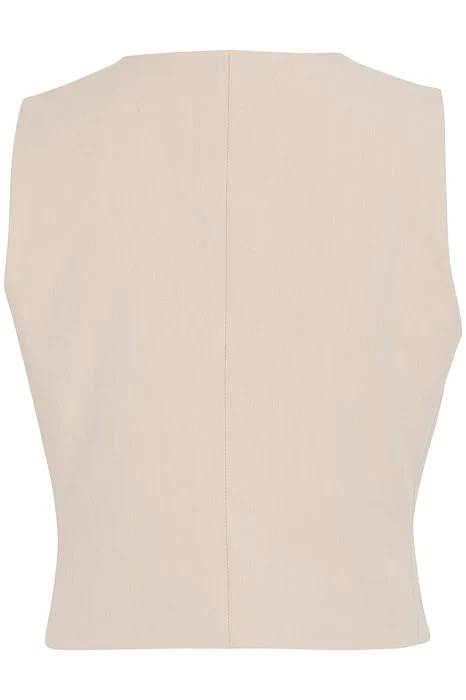 FRANSA Abigail V-Neck Waistcoat - Natural - Image 7