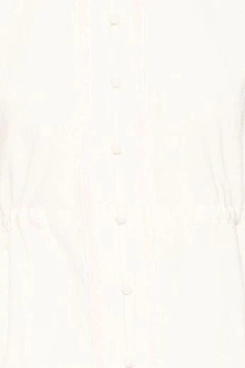 ICHI Gunda Ruched Waist Shirt - Cloud Dancer - Image 3