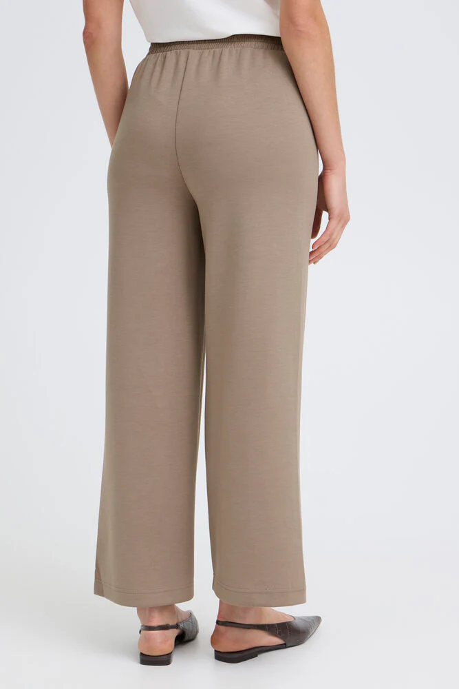 FRANSA Aurora Wide Leg Trousers - Brown - Image 3