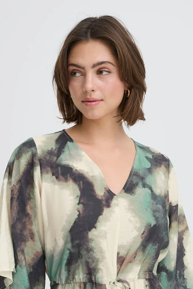 FRANSA Ayla Marble Dress - Mint - Image 6