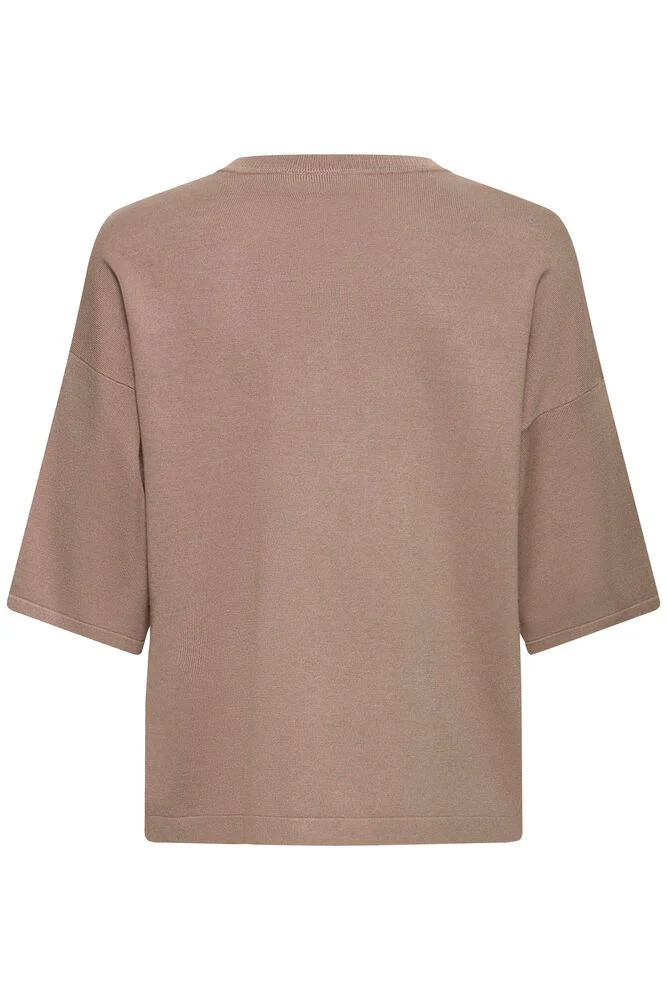 FRANSA Besmock 1/2 Sleeve Jumper - Taupe - Image 7
