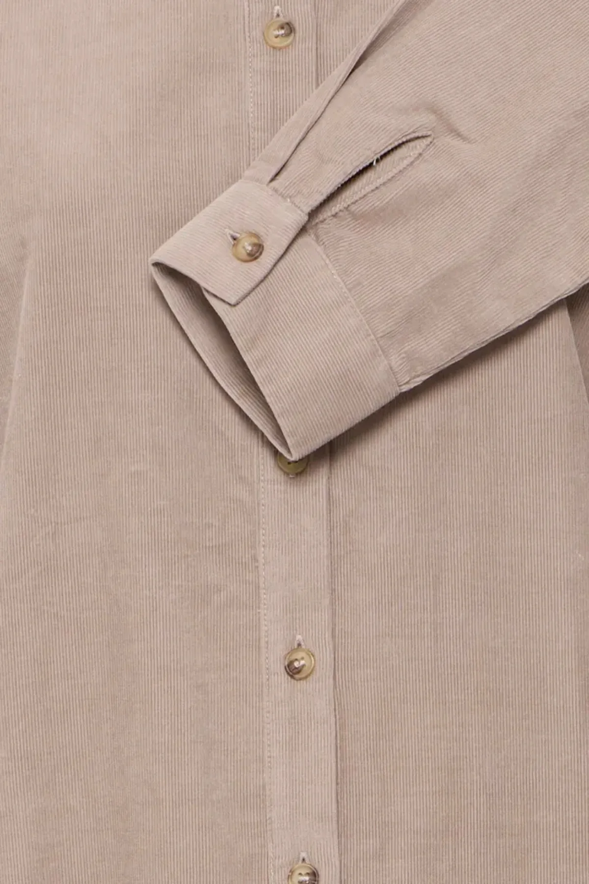 FRANSA Cory Shirt Dress - Taupe - Image 3