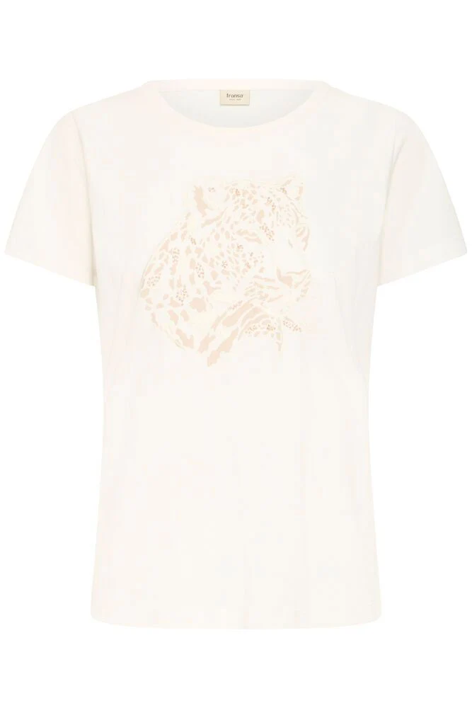 FRANSA Evani Cotton T-Shirt - Whisper White - Image 4