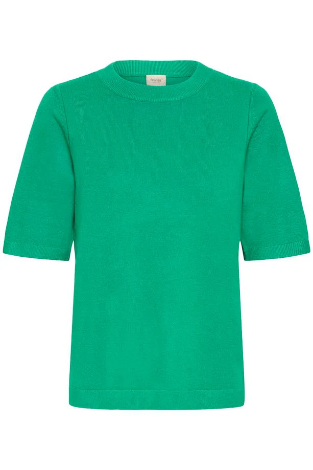 FRANSA Mary Short Sleeve Jumper - Green