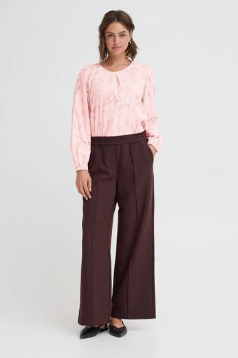 FRANSA Mera Textured Blouse - Blush - Image 5