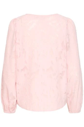 FRANSA Mera Textured Blouse - Blush - Image 7