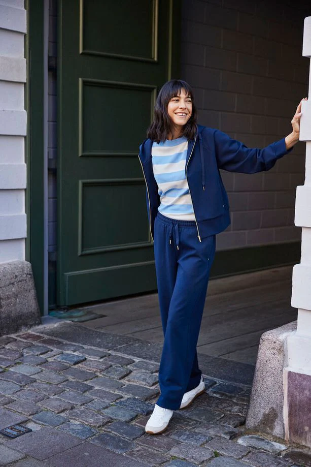 FRANSA Priya Wide Leg Pants - Navy - Image 2
