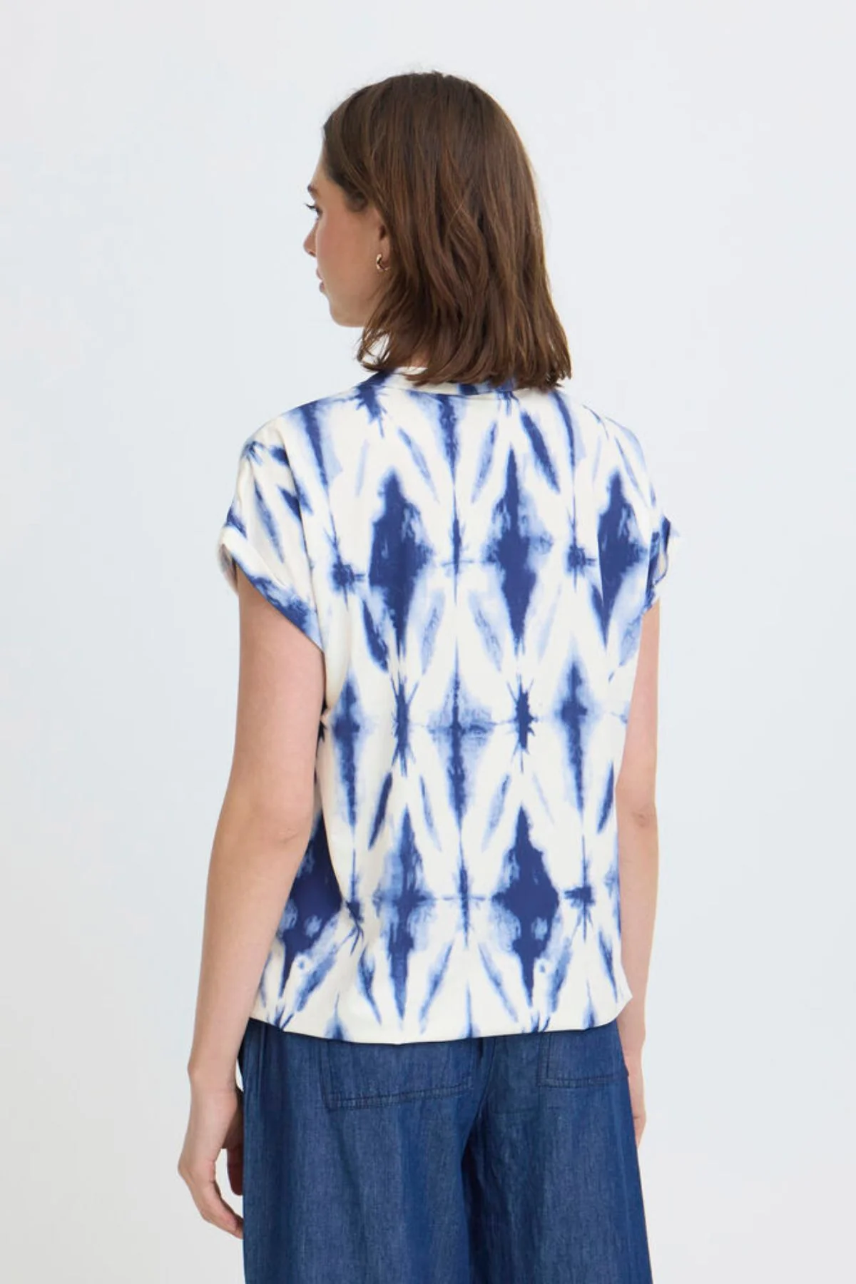 FRANSA Seen V-Neck T-Shirt - Blue - Image 2
