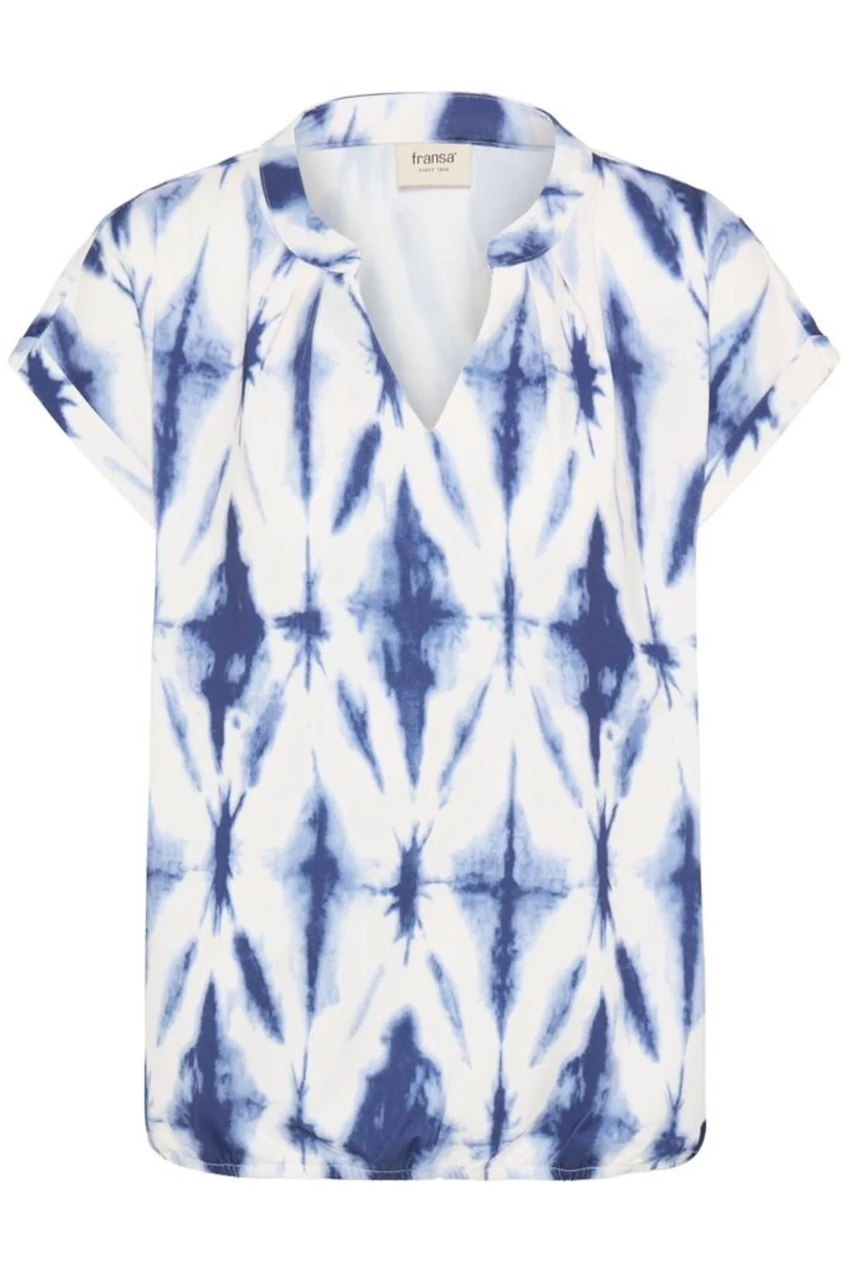 FRANSA Seen V-Neck T-Shirt - Blue - Image 3