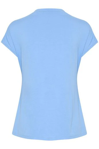 FRANSA Short Sleeve Top - Azure Blue - Image 4