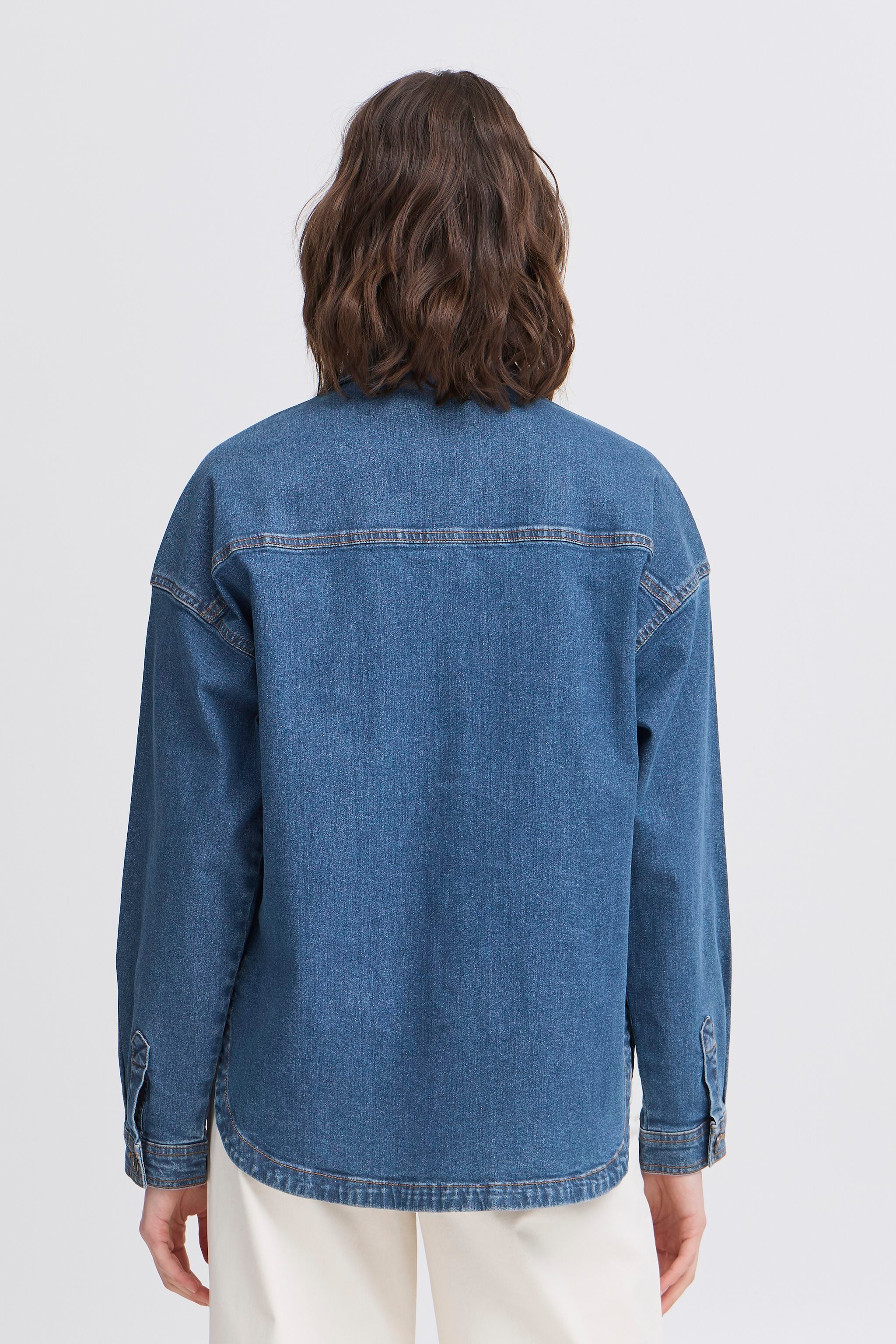 FRANSA Vocut Oversize Denim Shirt - Image 6