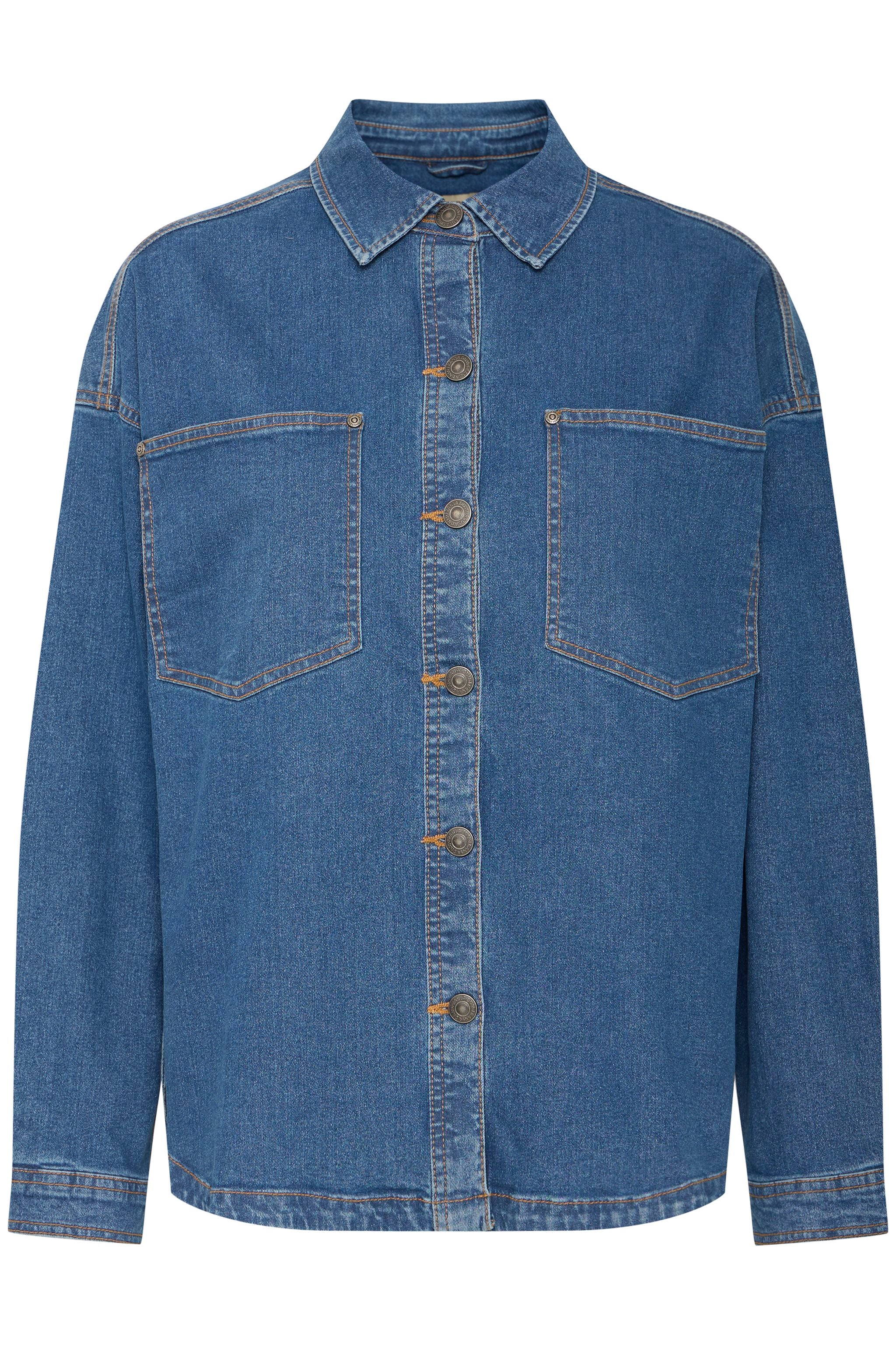 FRANSA Vocut Oversize Denim Shirt - Image 8