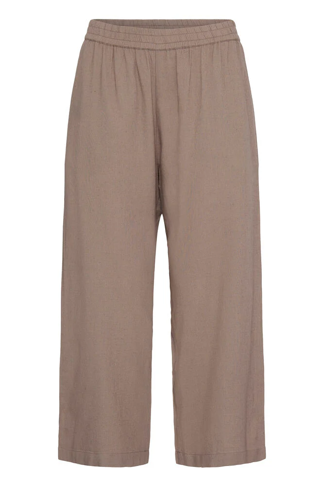 FRANSA Jett Wide Leg Culotte Pants - Taupe - Image 7