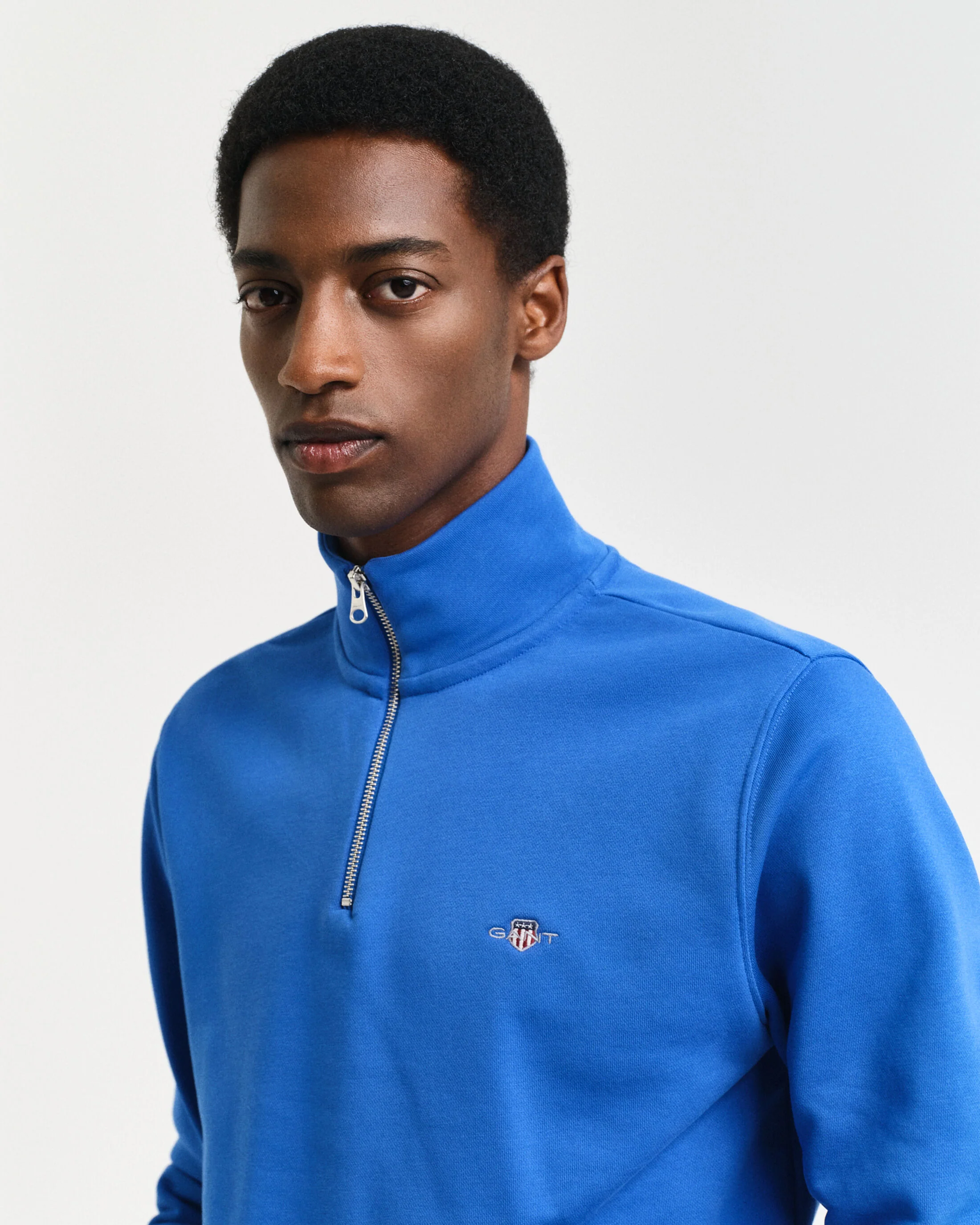 GANT Shield Half-Zip Sweatshirt - Blue - Image 2
