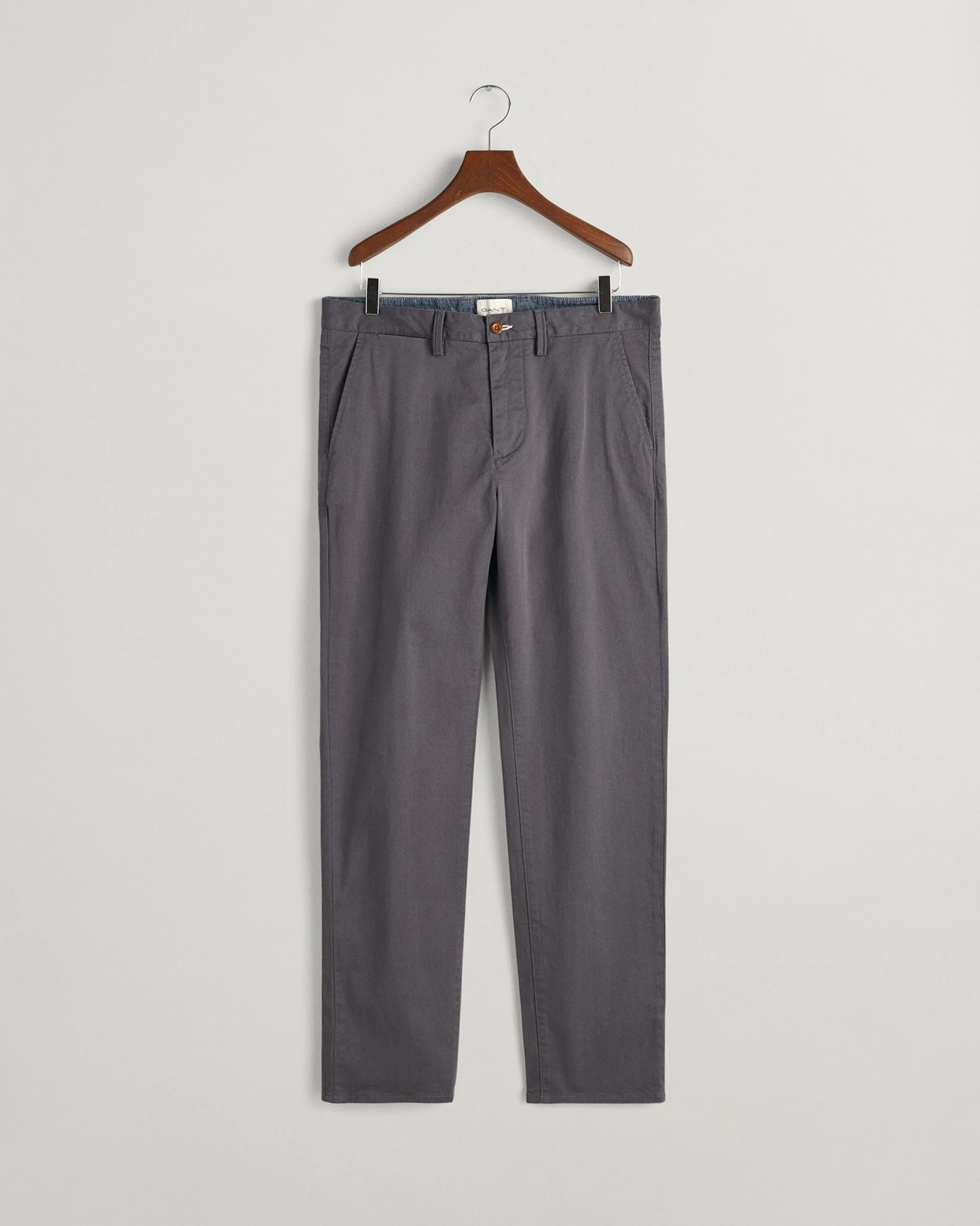 GANT Regular Fit Twill Chinos - Grey - Image 8