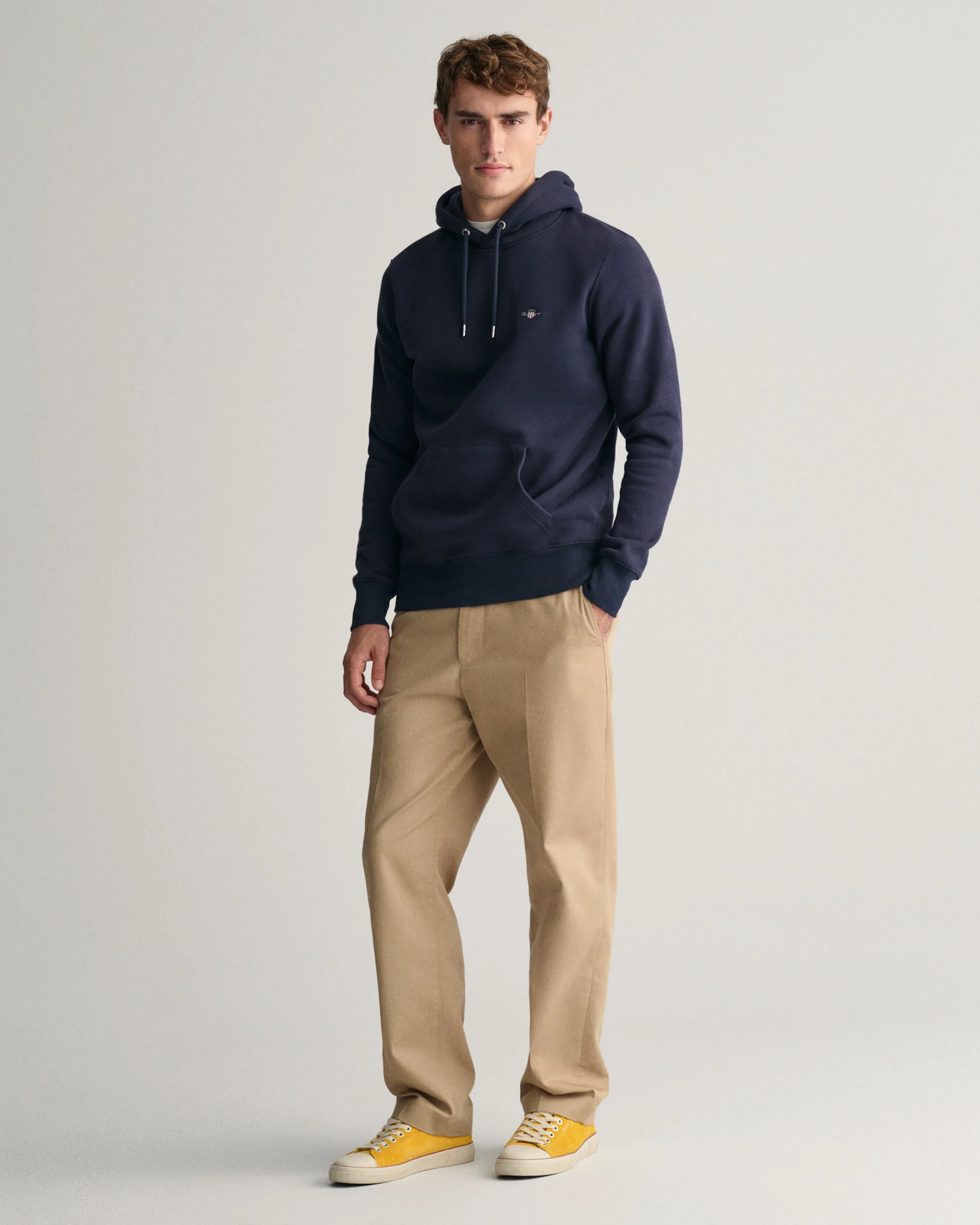 GANT Regular Shield Hoodie - Evening Blue - Image 4