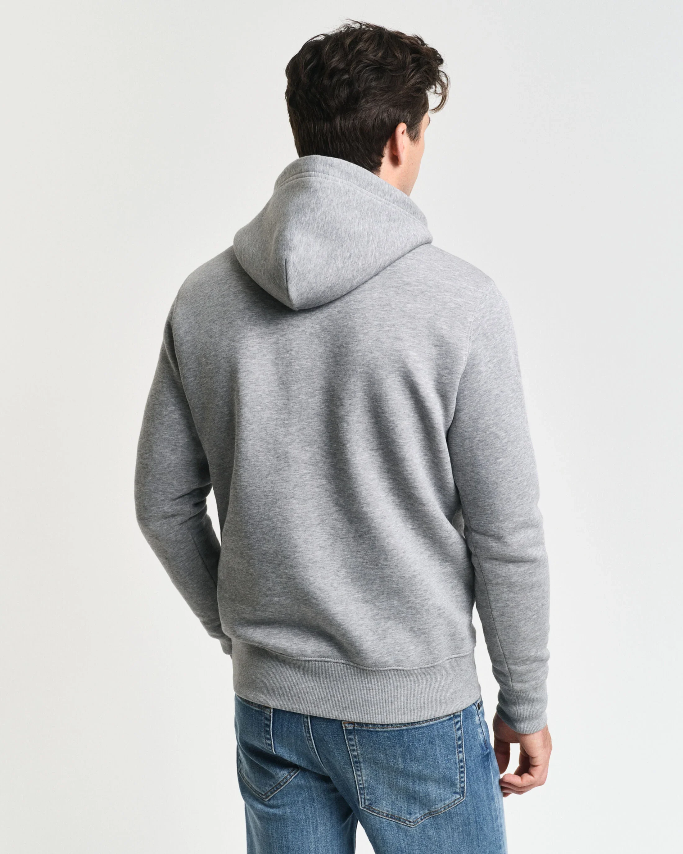 GANT Regular Shield Hoodie - Grey - Image 4