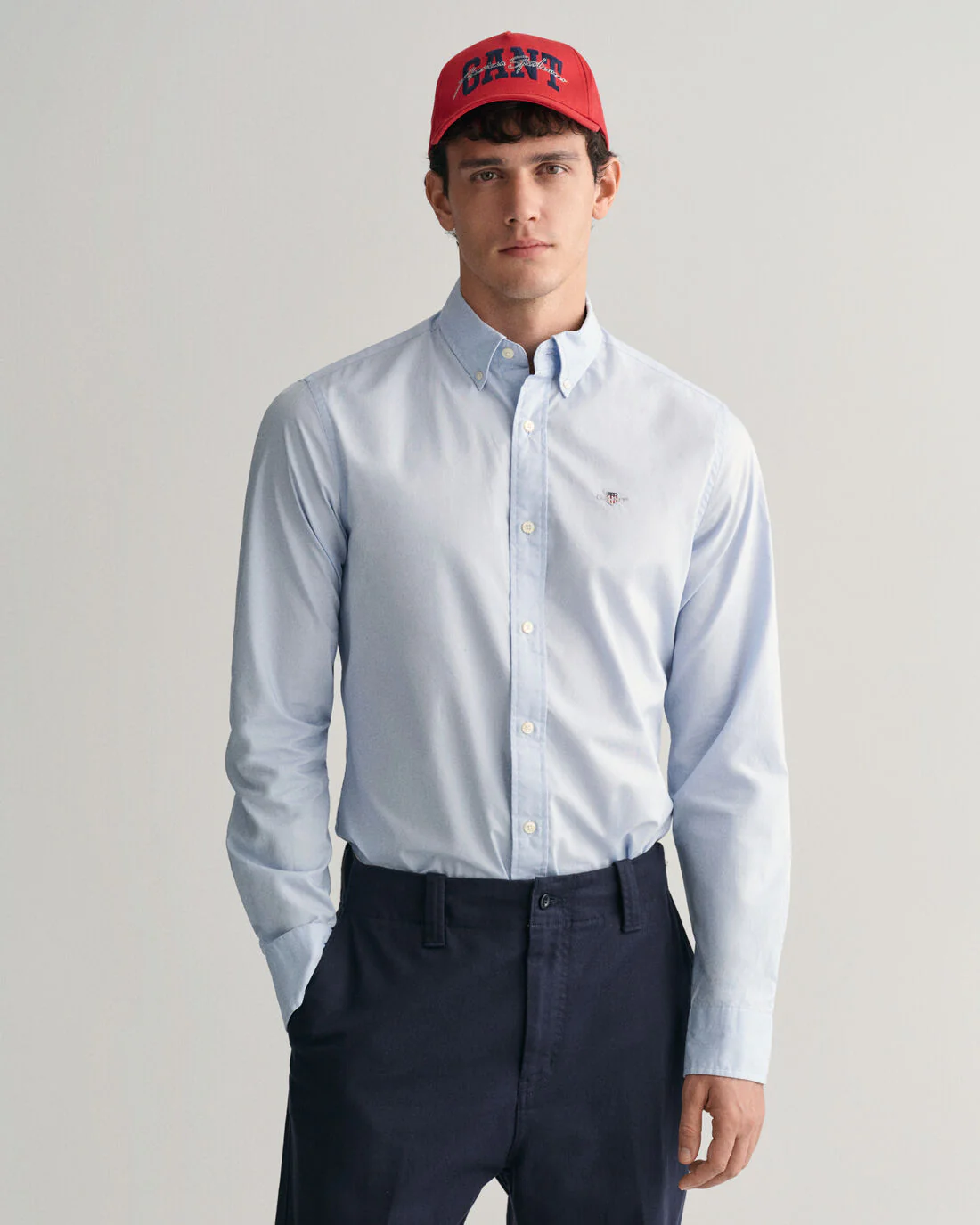 GANT Slim Fit Poplin Shirt - Light Blue