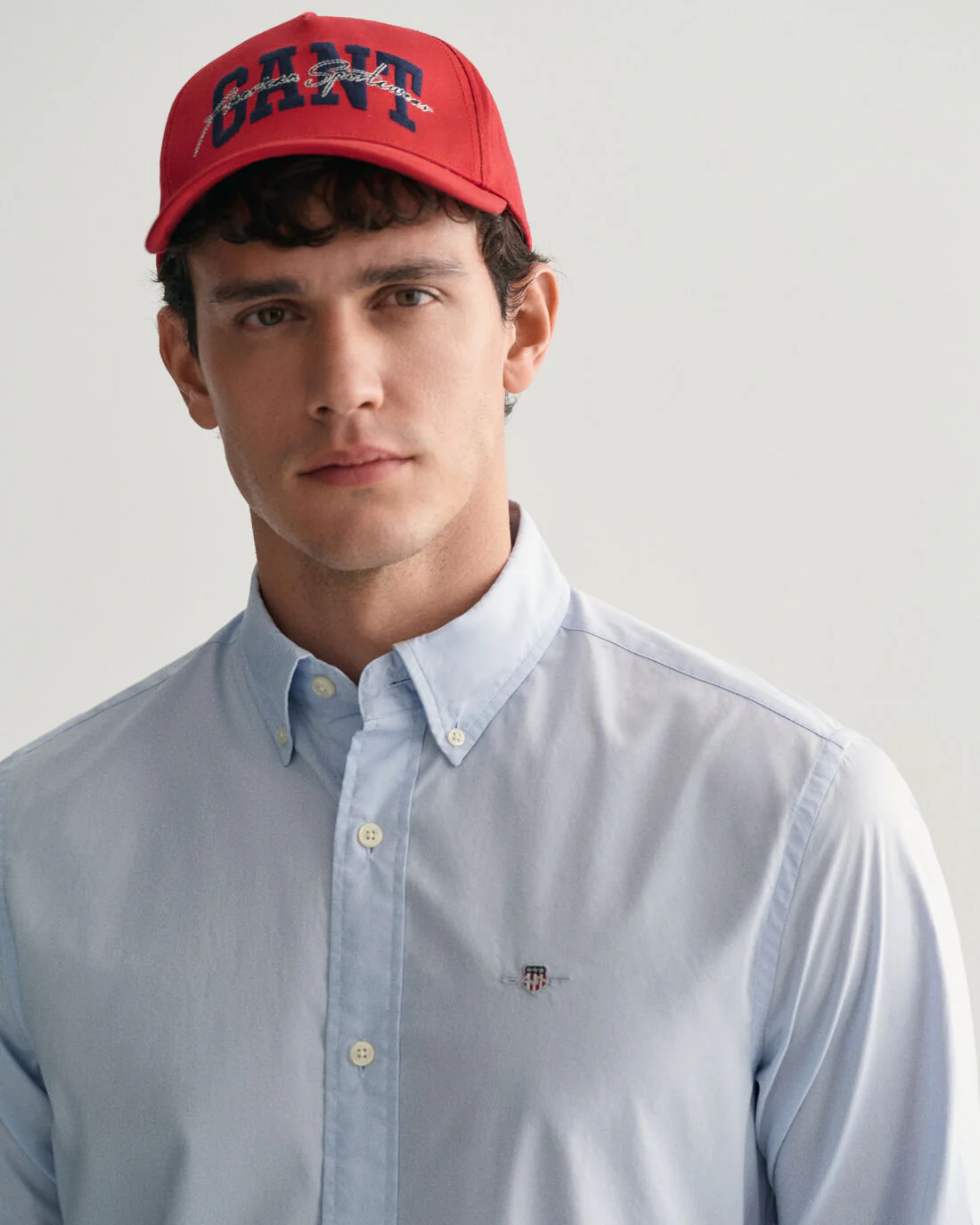 GANT Slim Fit Poplin Shirt - Light Blue - Image 2