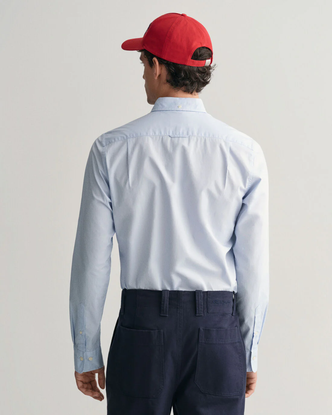 GANT Slim Fit Poplin Shirt - Light Blue - Image 4