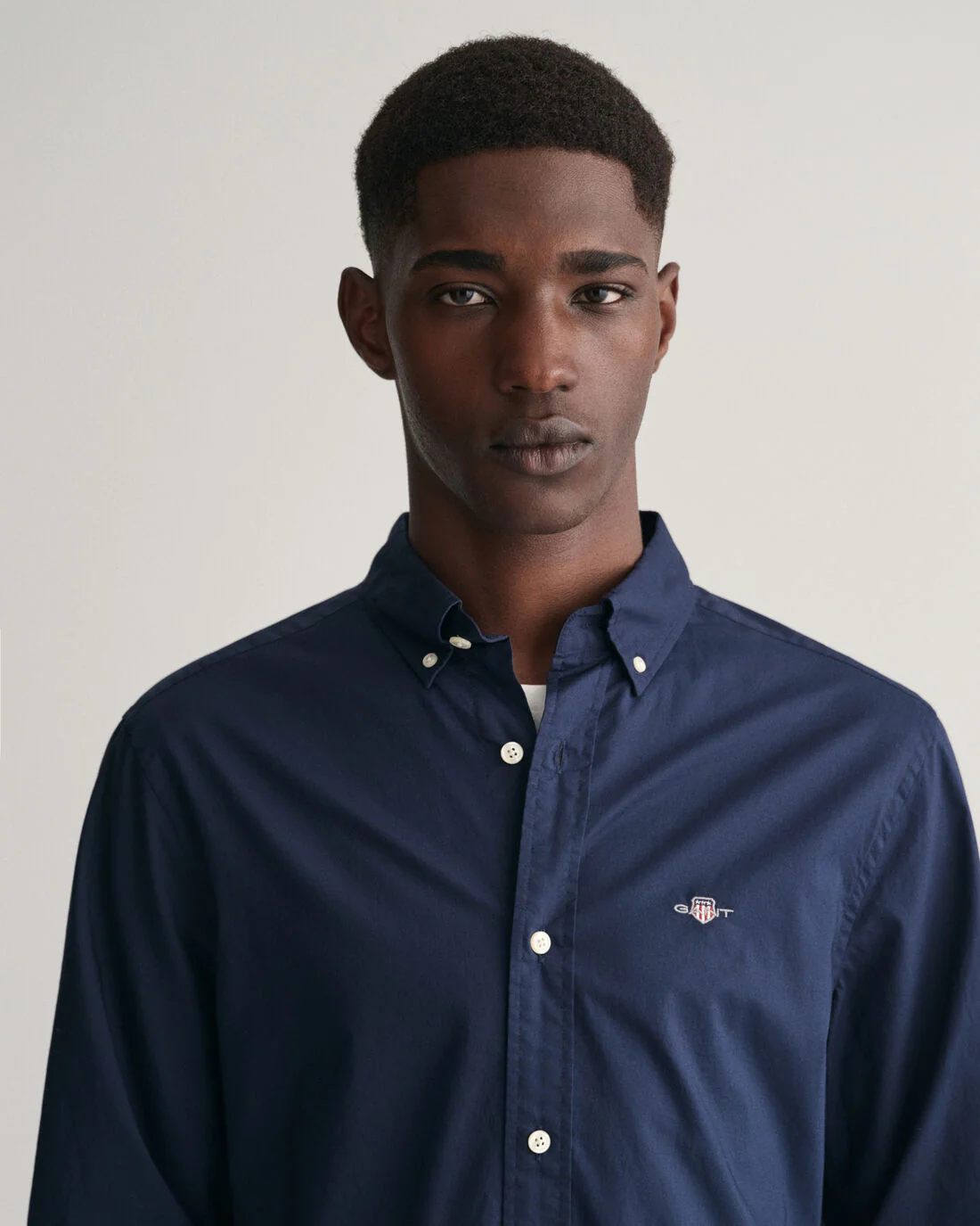 GANT Slim Fit Poplin Shirt - Navy - Image 2