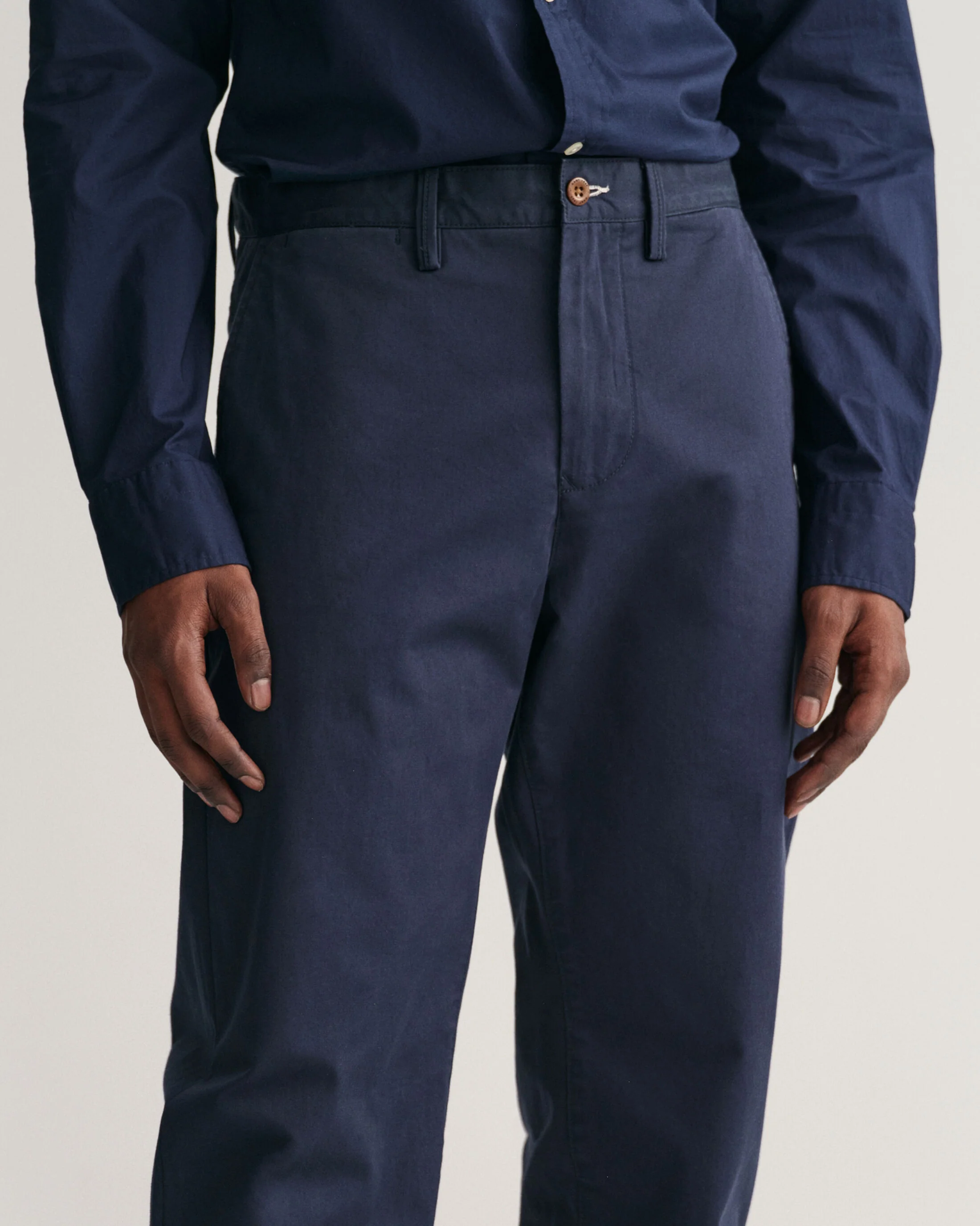 GANT Regular Fit Twill Chinos - Navy - Image 2