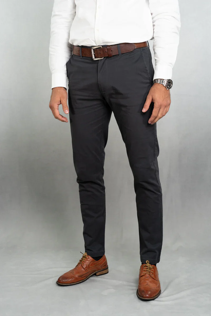 HILLS Slim Fit Chino - Ash Grey