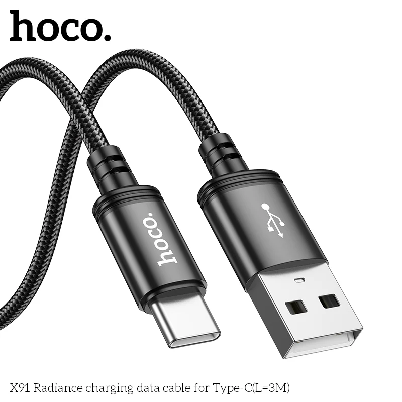 Hoco Radiance X91 charging cable for Type-C 3M - Image 3