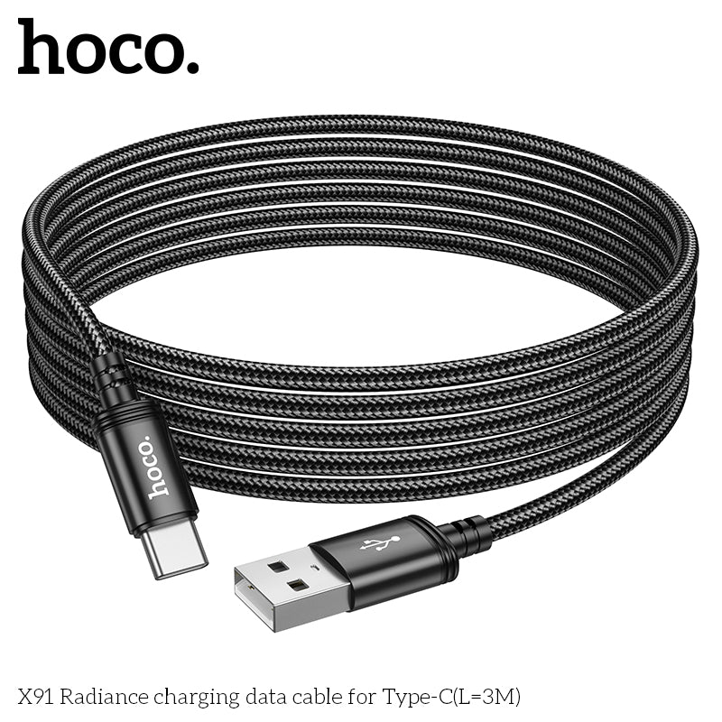 Hoco Radiance X91 charging cable for Type-C 3M - Image 6