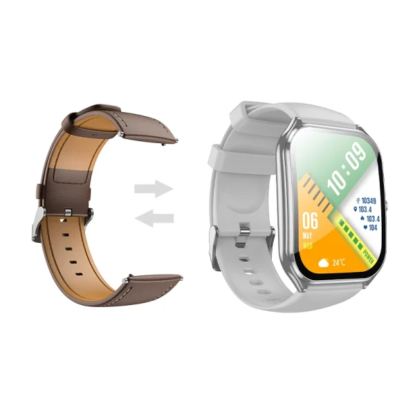 Hoco Y28 AMOLED Smart IP67 Sports Watch Call Version Silver - Image 4