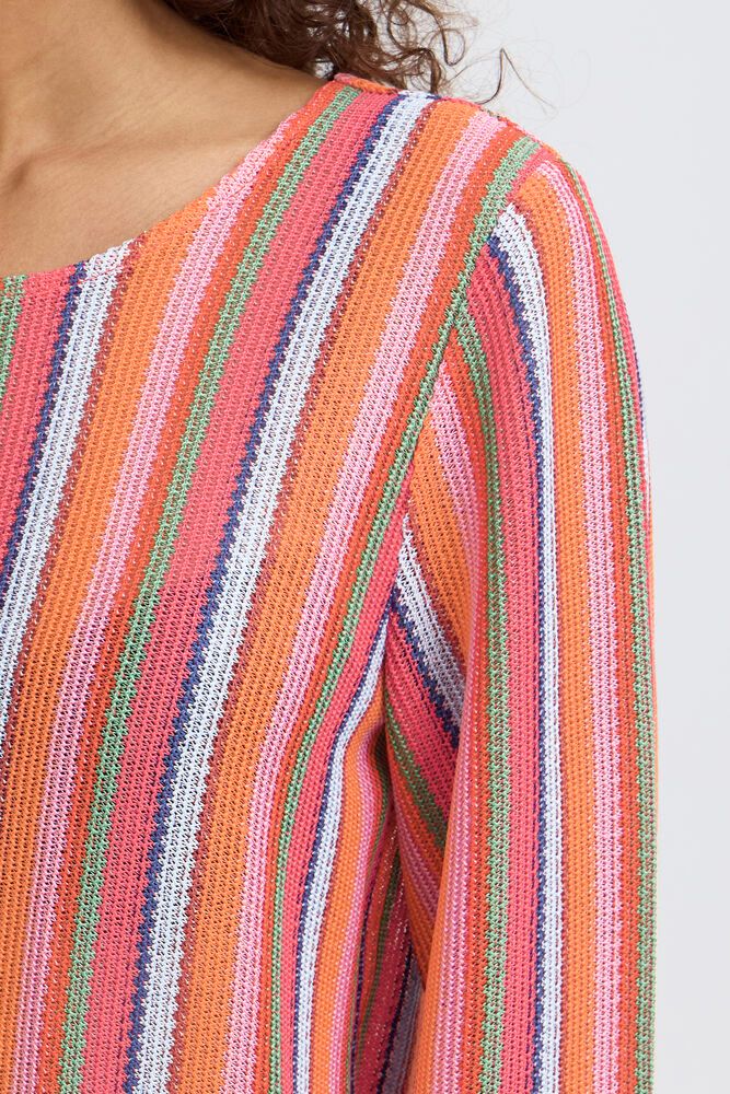 ICHI Libella Long Sleeve Top - Stripe - Image 6