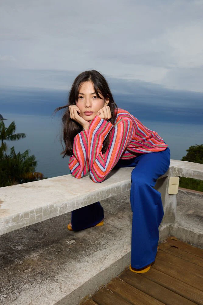 ICHI Libella Long Sleeve Top - Stripe - Image 9