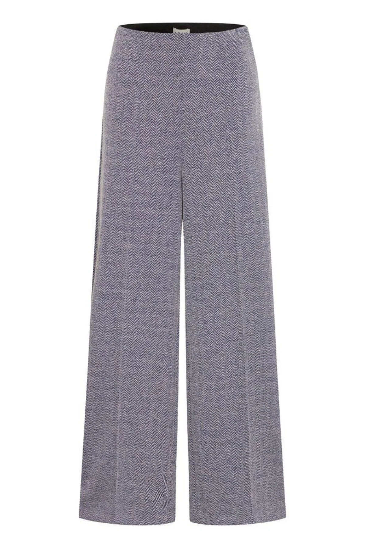 ICHI Kate Jacquard Trouser - Blue - Image 5