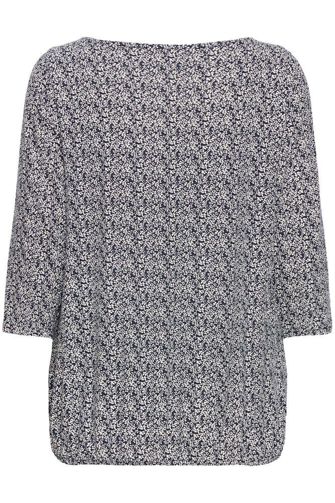 FRANSA Amy 3/4 Sleeve Floral Blouse - Navy - Image 6