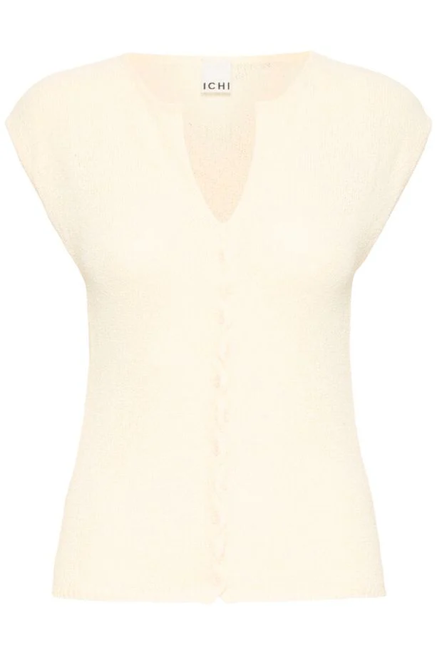 ICHI Blonds Knitted Top - Almond - Image 5